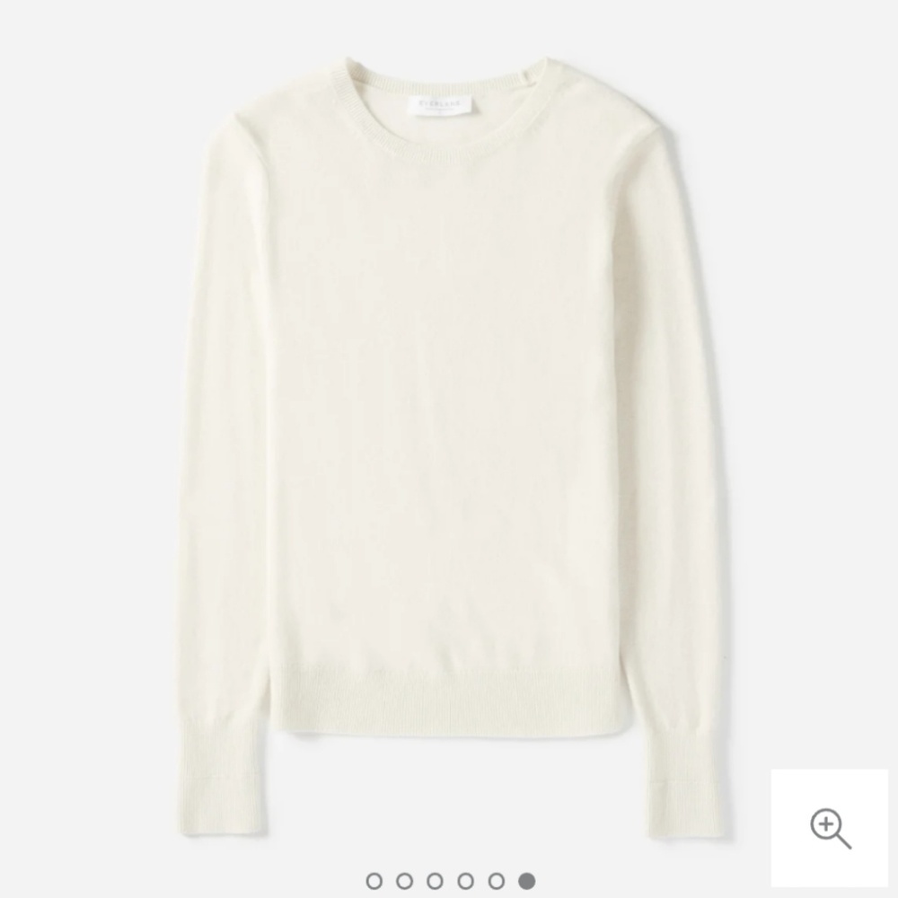 Everlane cream cashmere crew sweater